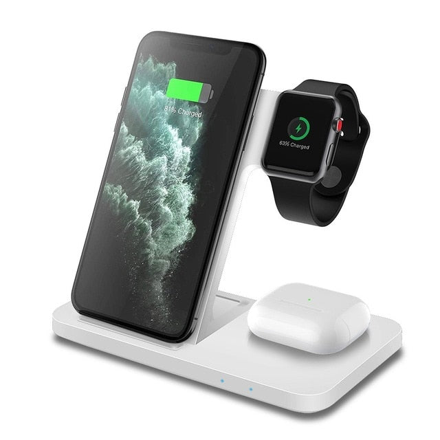 Fast Wireless Charger 4 in 1 Qi Charging Dock Station