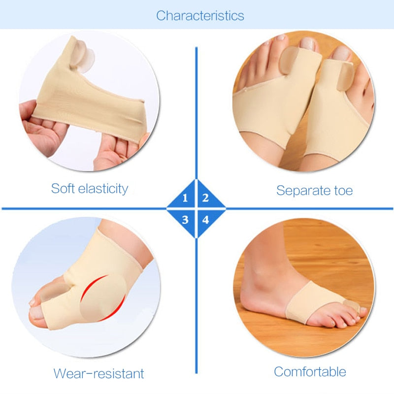 2Pcs=1Pair Toe Separator Hallux Valgus Bunion Corrector health prtc