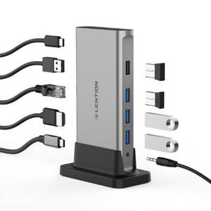 LENTION 10 in 1 Long Cable USB C Docking desk Station